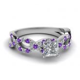 Princess Cut Sterling Silver Ring