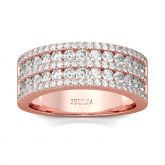 Classic Round Cut Sterling Silver Women's Band