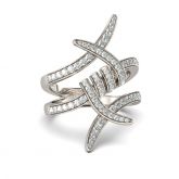 Jeulia Entangled Sterling Silver Cocktail Ring