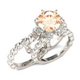 Interchangeable Round Cut Sterling Silver Skull Ring