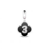 Number Three Pendant Sterling Silver