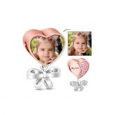 My Precious Daughter Pink Stones Photo Charm