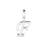 Letter F Dangling Charm Sterling Silver