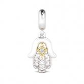 Hamsa Hand Charm Sterling Silver
