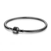 Black Basic Bracelet Sterling Silver