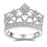 Crown Design Sterling Silver Ring