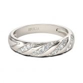 Twist Round Cut Sterling Silver Women's Band