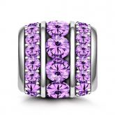 February Birthstone Charm Sterling Silver