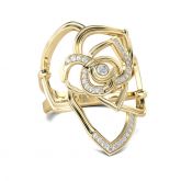 Rose Shape Sterling Silver Cocktail Ring