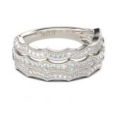 Wavy Milgrain Sterling Silver Women's Band