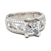 Classic Princess Cut Sterling Silver Ring