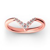 Simple V Shape Sterling Silver Band
