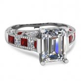 Jeulia Emerald Cut Sterling Silver Ring