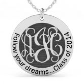 Follow Your Dreams Monogram Necklace Sterling Silver