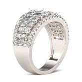 Wide Shank Sterling Silver Women's Band
