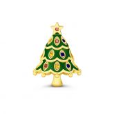 Delicate Christmas Tree Charm Sterling Silver