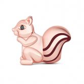 Lovely Squirrel Charm Sterling Silver