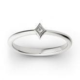 Jeulia Stackable Rhombus Sterling Silver Ring