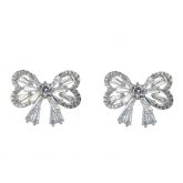 Bowknot Sterling Silver Stud Earrings