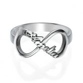 Infinity Name Sterling Silver Ring