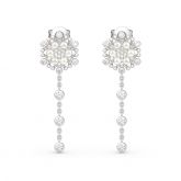 Snowflake Cultured Pearl Sterling Silver Earrings