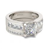 Classic Princess Cut Sterling Silver Ring Set