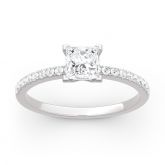 Jeulia Moissanite Princess Cut Gold Ring