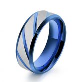 Jeulia Fashion Diagonal Titanium Steel Men's Band
