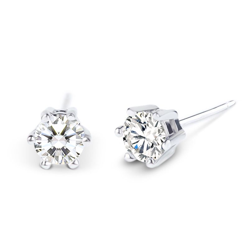 Jeulia Simple Crown Sterling Silver Stud Earrings Jeulia Jewelry