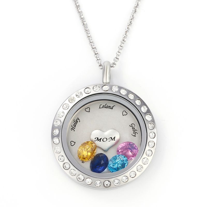 birthstone locket necklace for mom