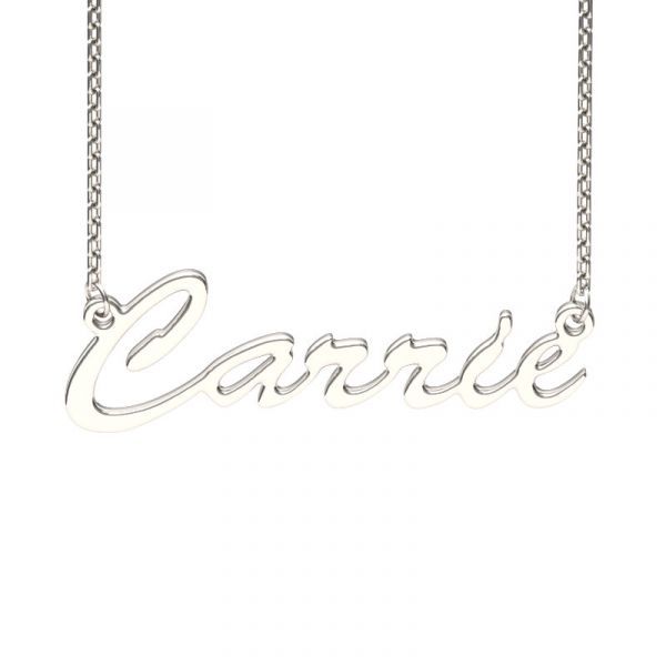 Sterling Silver Heart Name Necklace 22 Inches